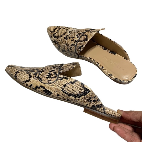 Women’s Slip On en THREAD Snakeskin Darla Mules Size 7 - Picture 4 of 9